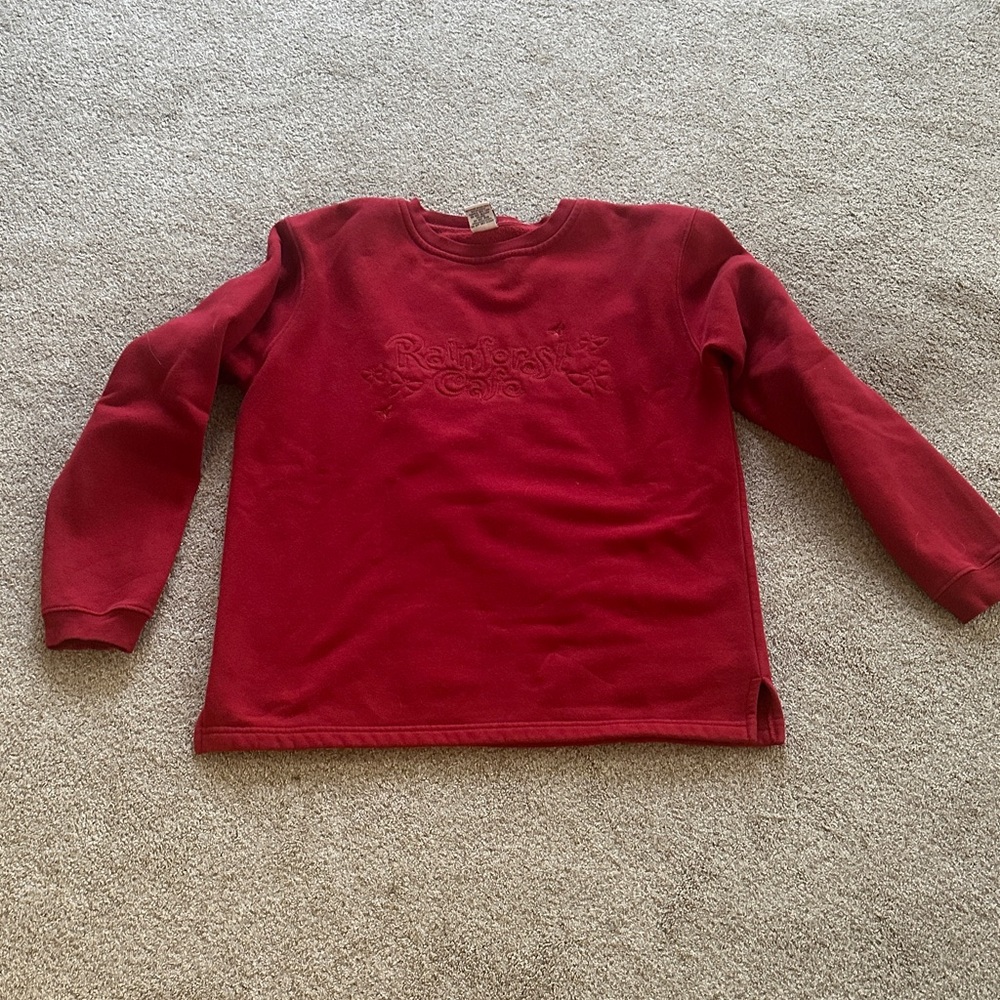 Vintage Women’s rainforest cafe red sweat shirt size Large